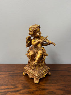 Vintage Gilt Cherub Playing Violin