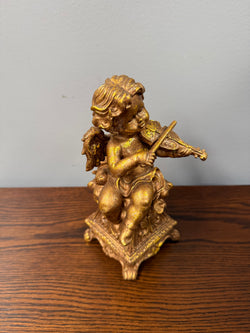 Vintage Gilt Cherub Playing Violin