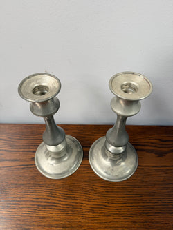 Pair of Vintage Pewter Candlesticks