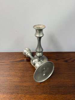 Pair of Vintage Pewter Candlesticks
