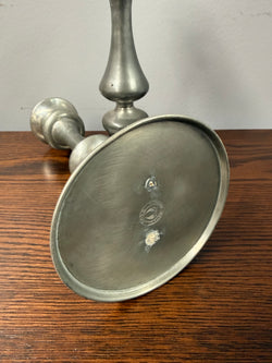 Pair of Vintage Pewter Candlesticks