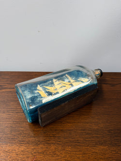 Vintage Model Ship In A Bottle Early 20th Century