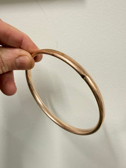 Antique 9ct Silver Lined Rose Gold Bangle
