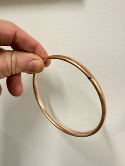 Antique 9ct Silver Lined Rose Gold Bangle