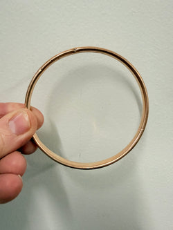 Antique 9ct Silver Lined Rose Gold Bangle