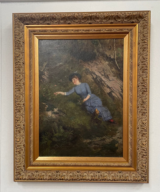 Fabulous Victorian Australian school painting on canvas in its original ornate gilt frame. Ready to hang and in good original detailed condition.