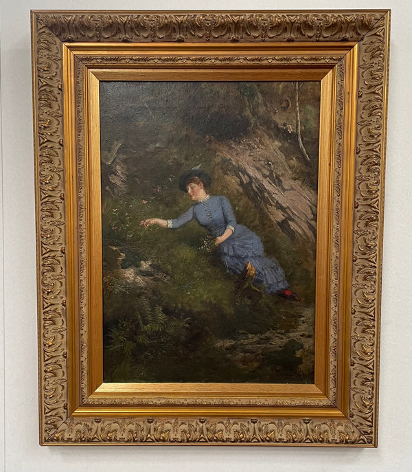 Fabulous Victorian Australian school painting on canvas in its original ornate gilt frame. Ready to hang and in good original detailed condition.
