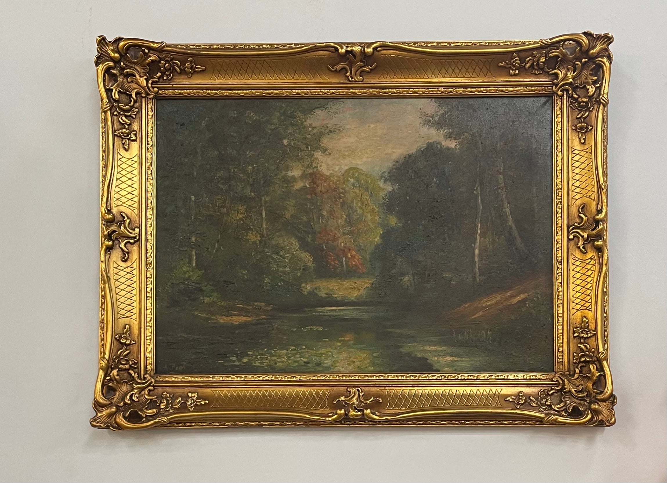 Beautiful French Landscape oil on canvas | Antique & Vintage | Moonee Ponds Antiques | Australia Wide Delivery