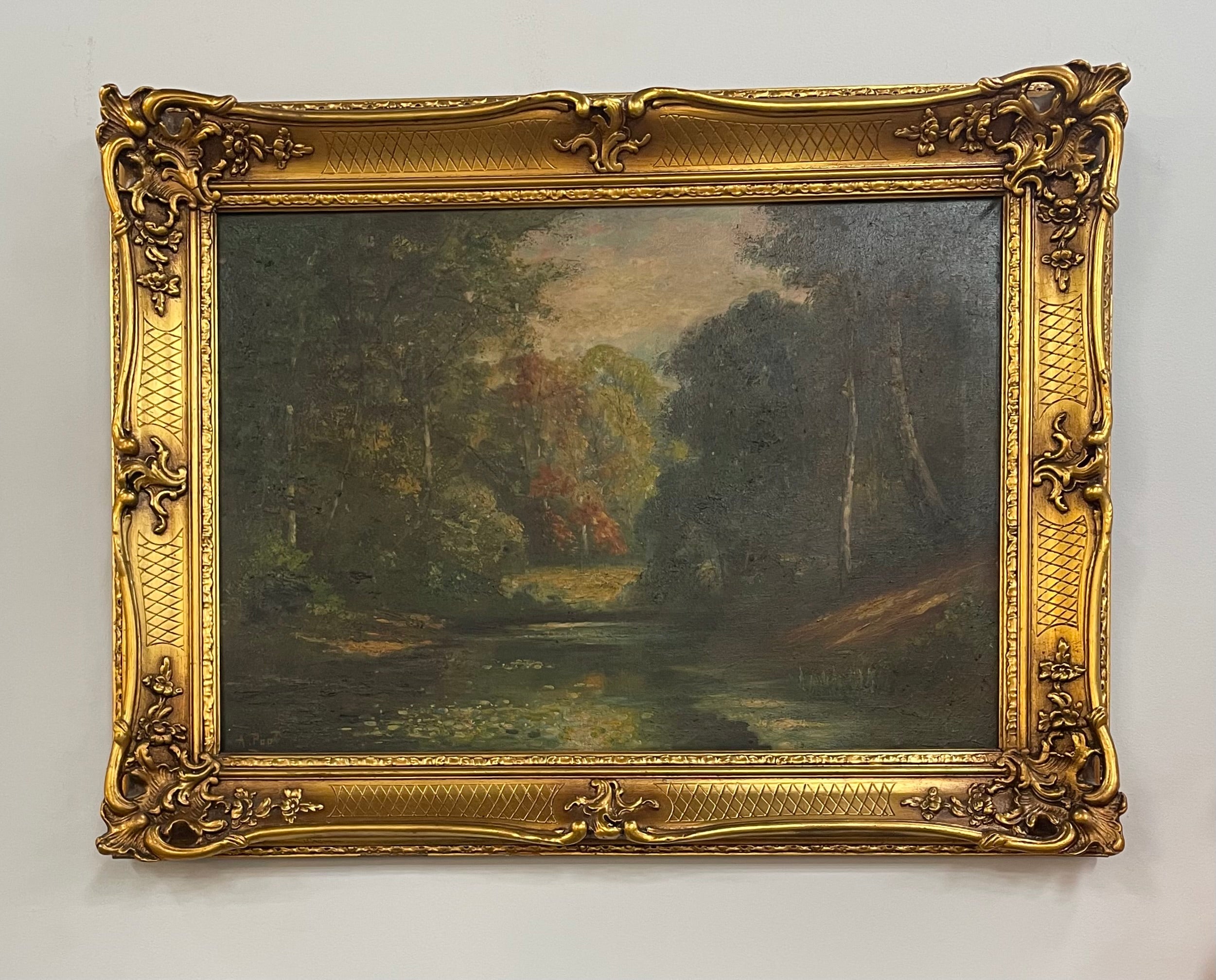 Beautiful French Landscape oil on canvas | Antique & Vintage | Moonee Ponds Antiques | Australia Wide Delivery