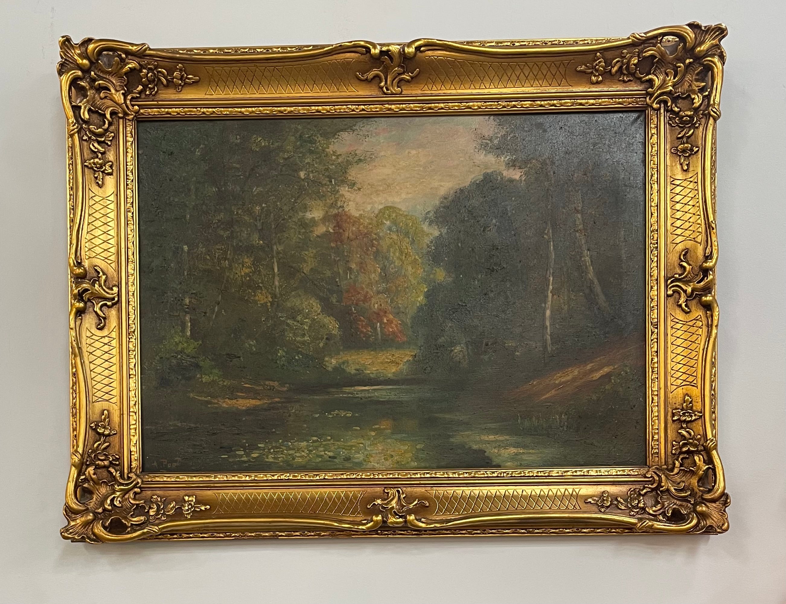 Beautiful French Landscape oil on canvas | Antique & Vintage | Moonee Ponds Antiques | Australia Wide Delivery