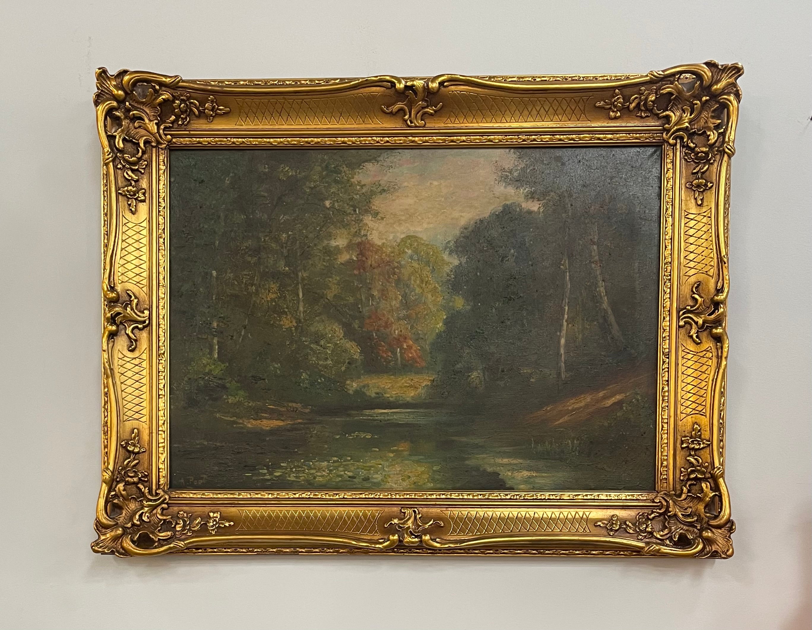 Beautiful French Landscape oil on canvas | Antique & Vintage | Moonee Ponds Antiques | Australia Wide Delivery