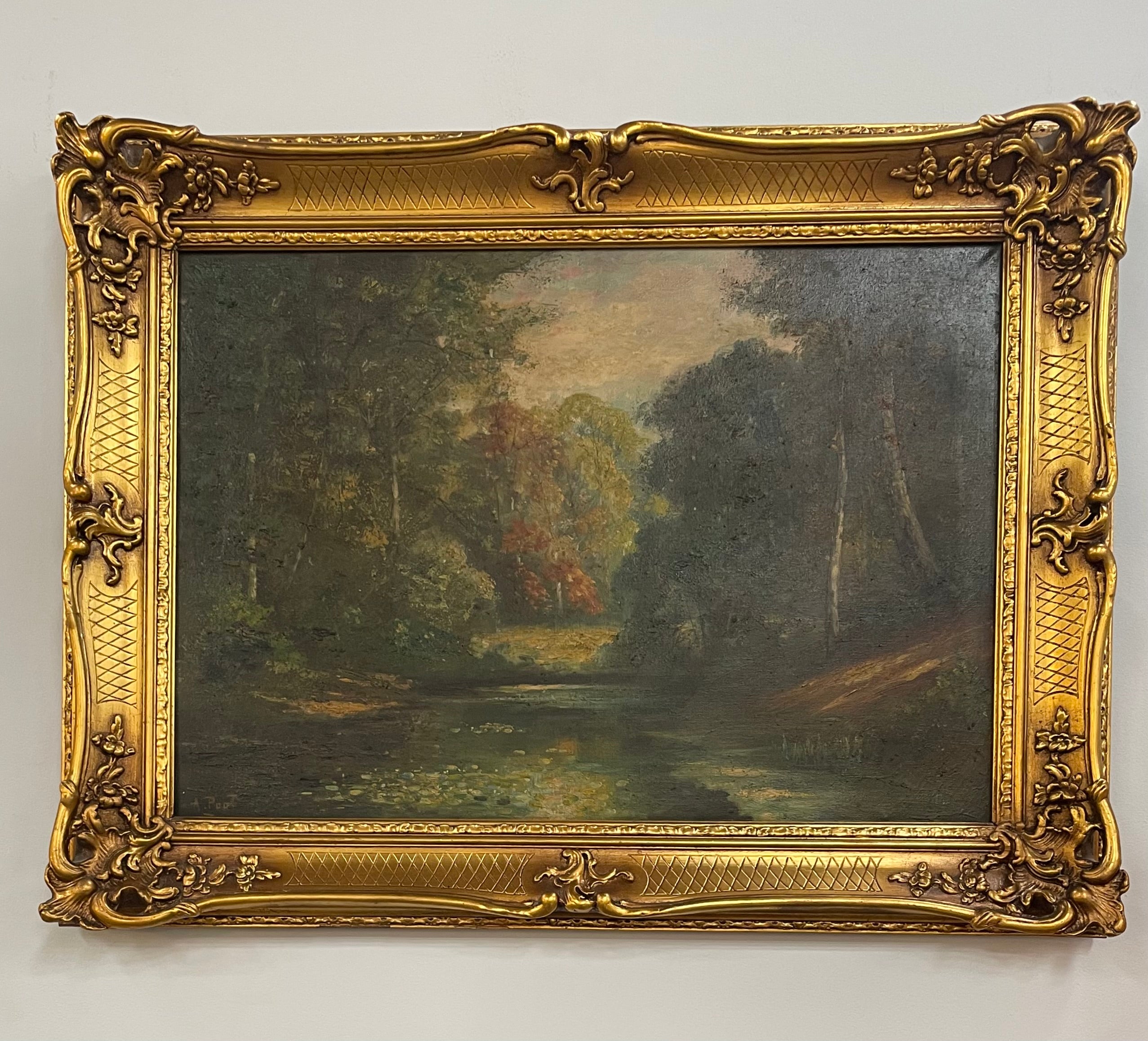 Beautiful French Landscape oil on canvas | Antique & Vintage | Moonee Ponds Antiques | Australia Wide Delivery
