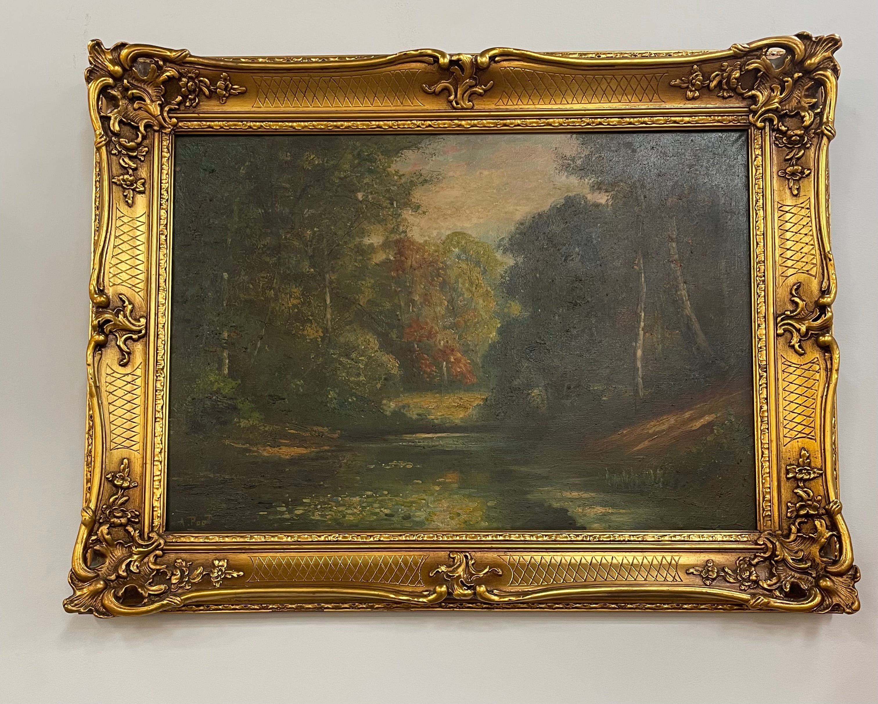 Beautiful French Landscape oil on canvas | Antique & Vintage | Moonee Ponds Antiques | Australia Wide Delivery