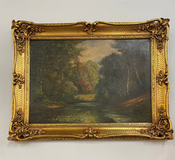 Beautiful French Landscape oil on canvas | Antique & Vintage | Moonee Ponds Antiques | Australia Wide Delivery