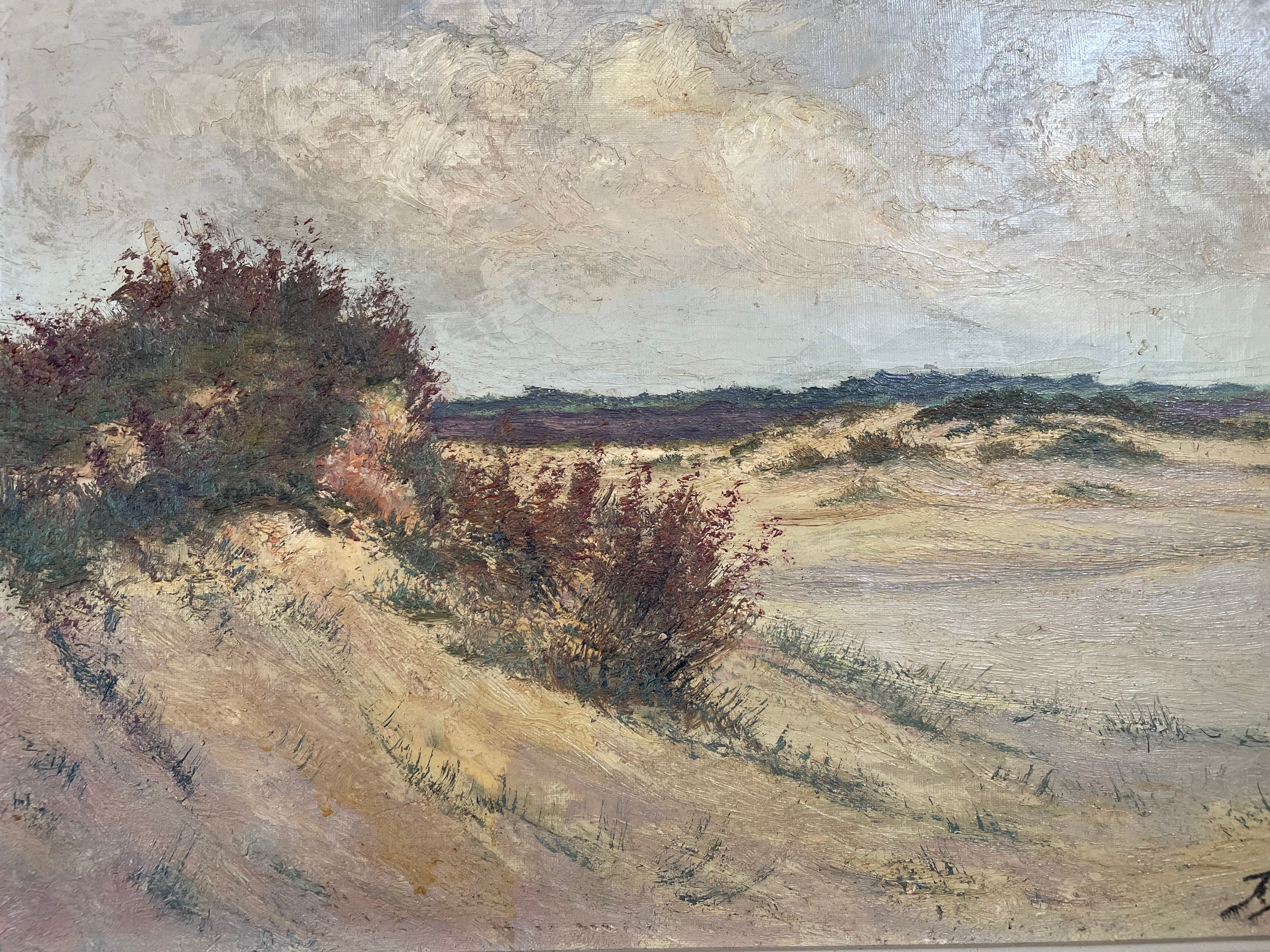 Lovely Oil on Canvas Beach Scene Painting | Antique & Vintage | Moonee Ponds Antiques | Australia Wide Delivery