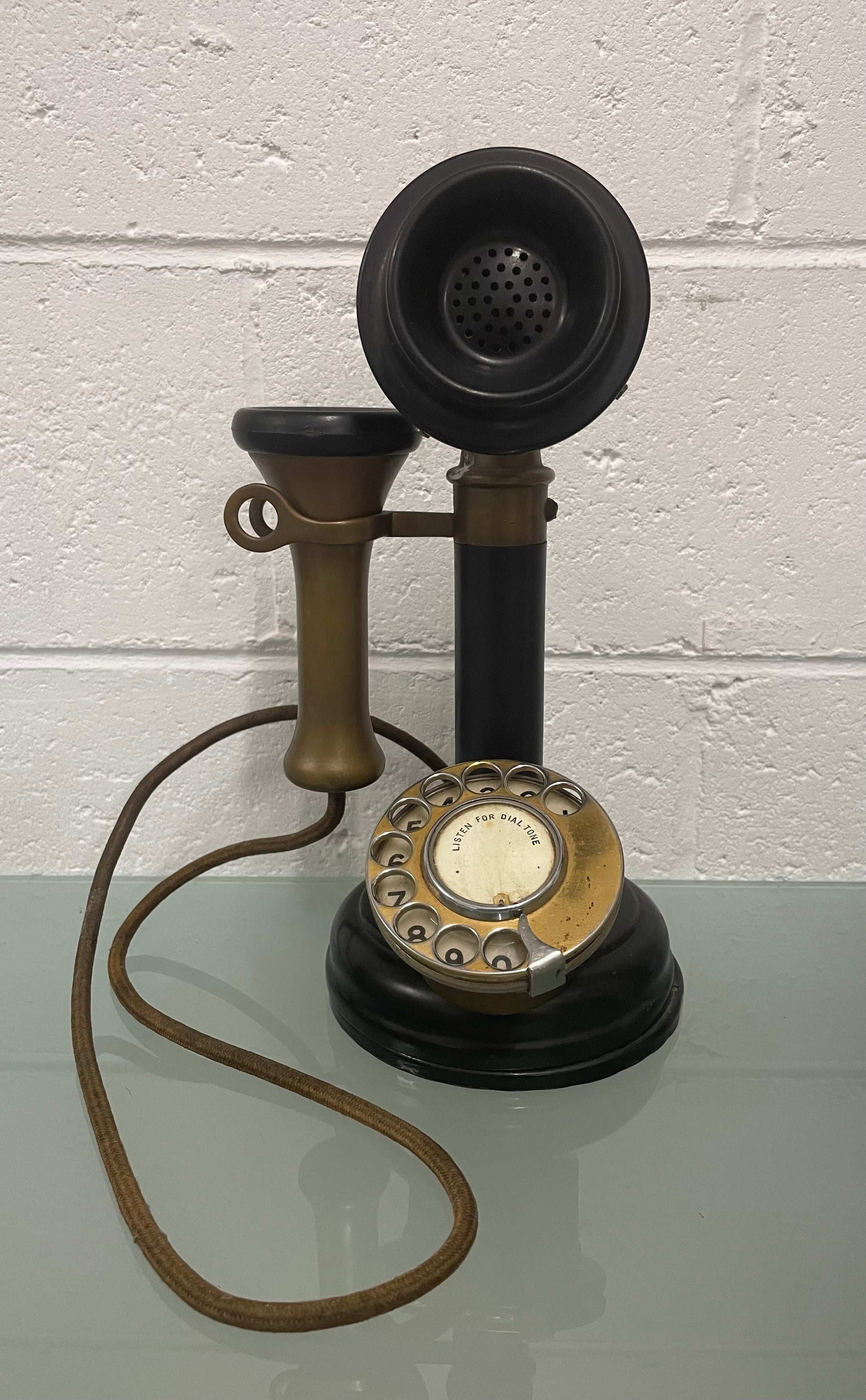 Antique Original Candlestick Table Phone