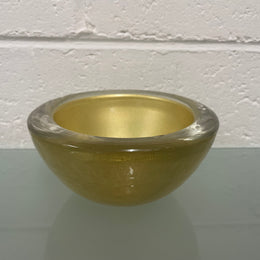 Murano Gold Decorated Glass Bowl