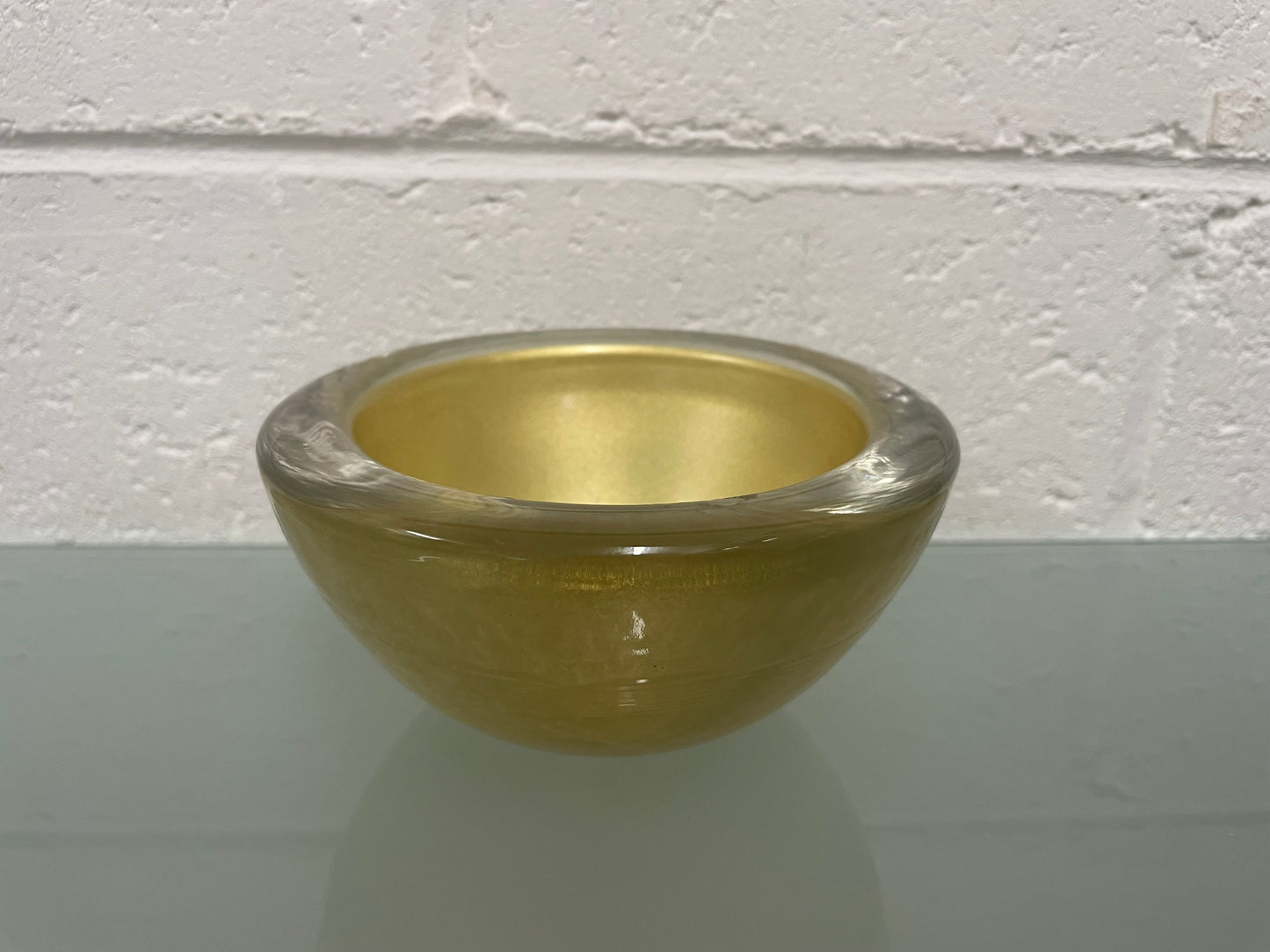 Murano Gold Decorated Glass Bowl