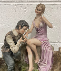 Signed Capodimonte Figurine Group | Antique & Vintage | Moonee Ponds Antiques | Australia Wide Delivery