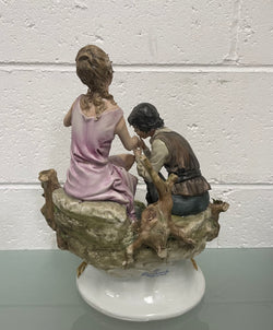 Signed Capodimonte Figurine Group | Antique & Vintage | Moonee Ponds Antiques | Australia Wide Delivery