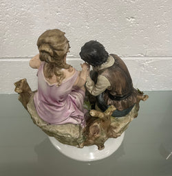 Signed Capodimonte Figurine Group | Antique & Vintage | Moonee Ponds Antiques | Australia Wide Delivery