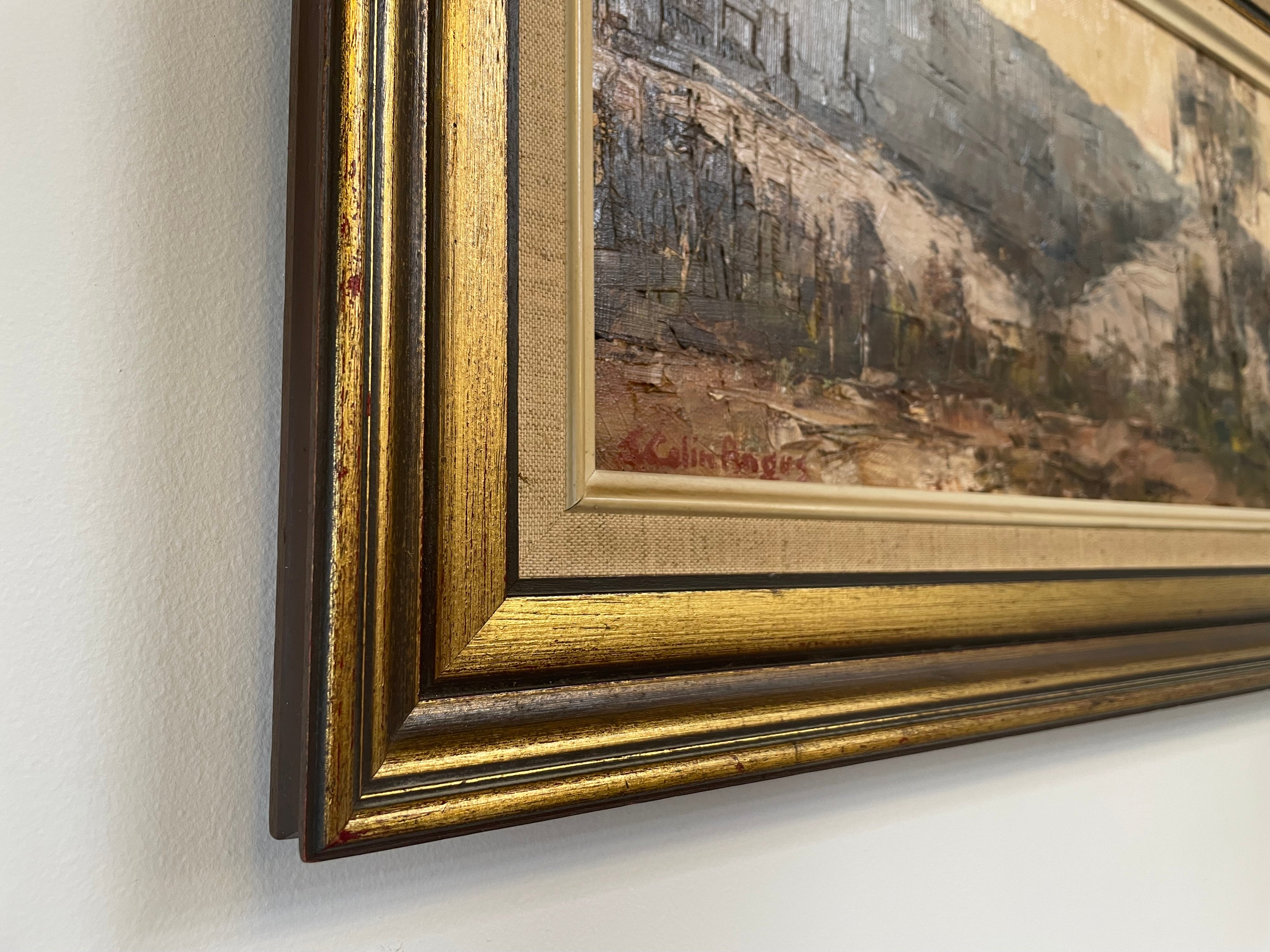 J. Colin Angus Australian Oil-on-Board Painting “Summer Twilight, Allans Flat” | Moonee Ponds Antiques | Australia Wide Delivery