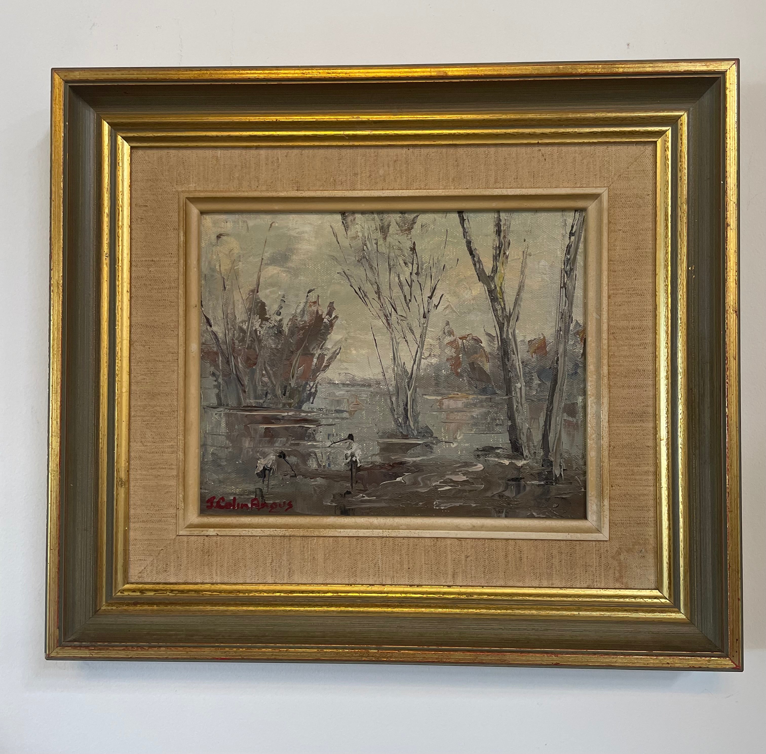 John Angus 'Lake Mulwala' Painting | Antique & Vintage | Moonee Ponds Antiques | Australia Wide Delivery