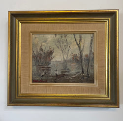 John Angus 'Lake Mulwala' Painting | Antique & Vintage | Moonee Ponds Antiques | Australia Wide Delivery