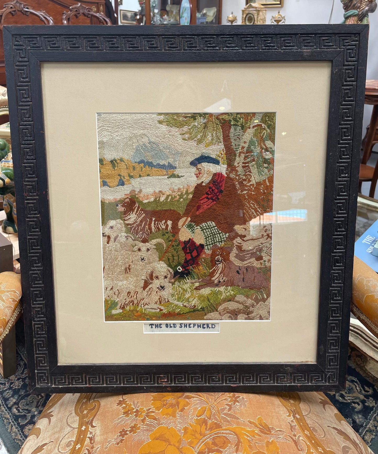 Edwardian Silk Tapestry Framed