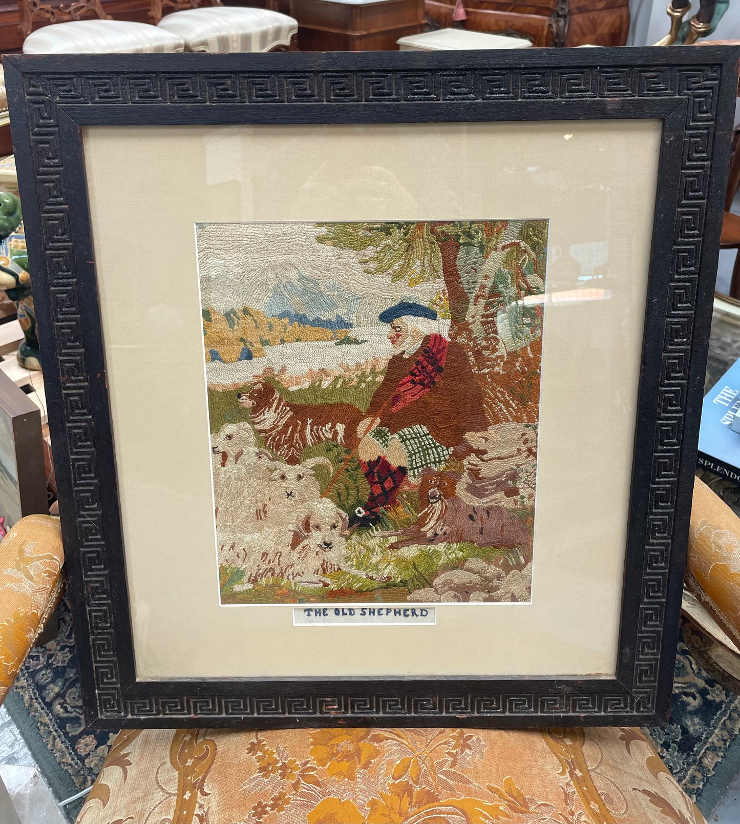 Edwardian Silk Tapestry Framed