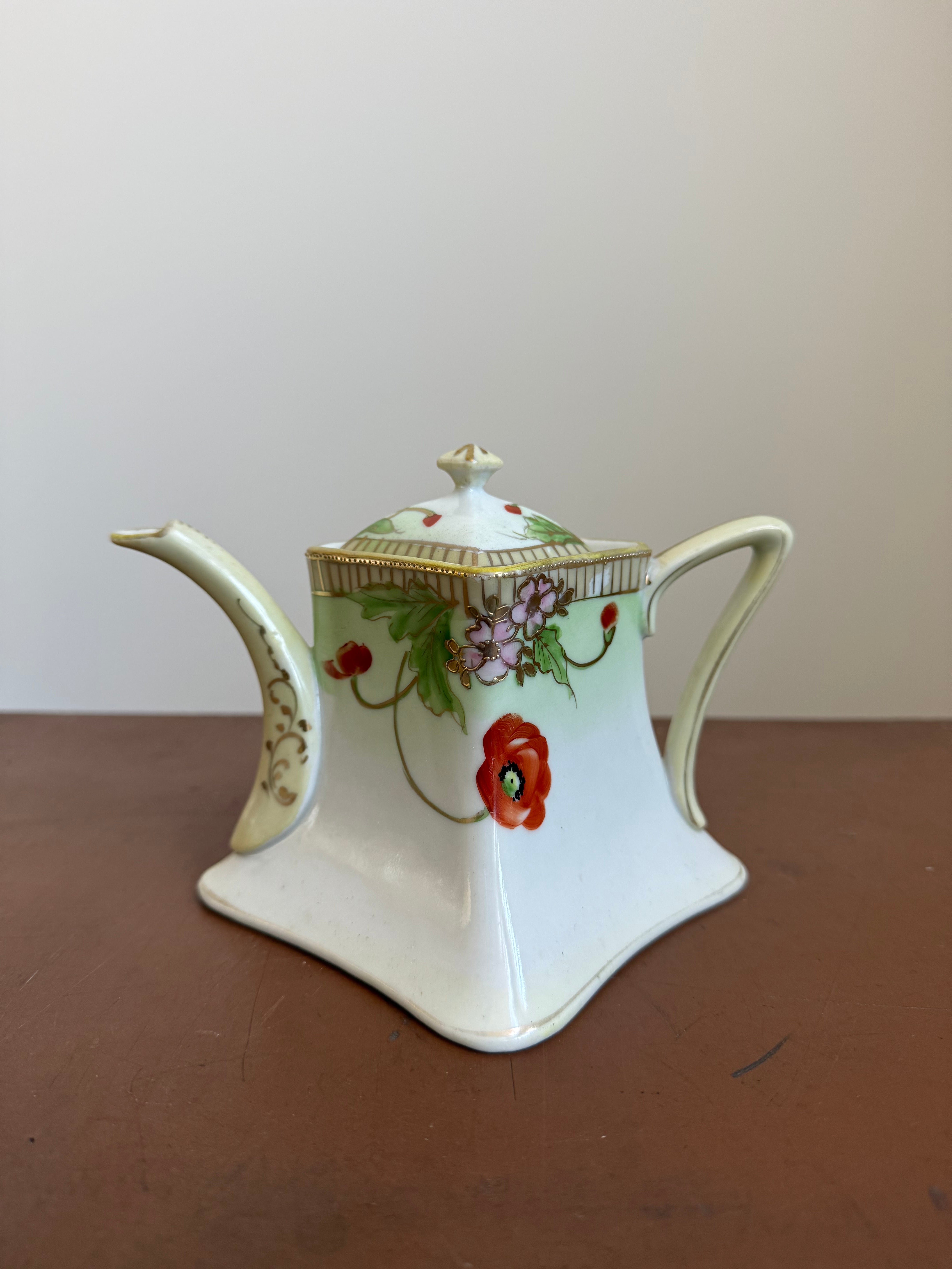 Antique Early Japanese Tea Pot -  Art Nouveau Style