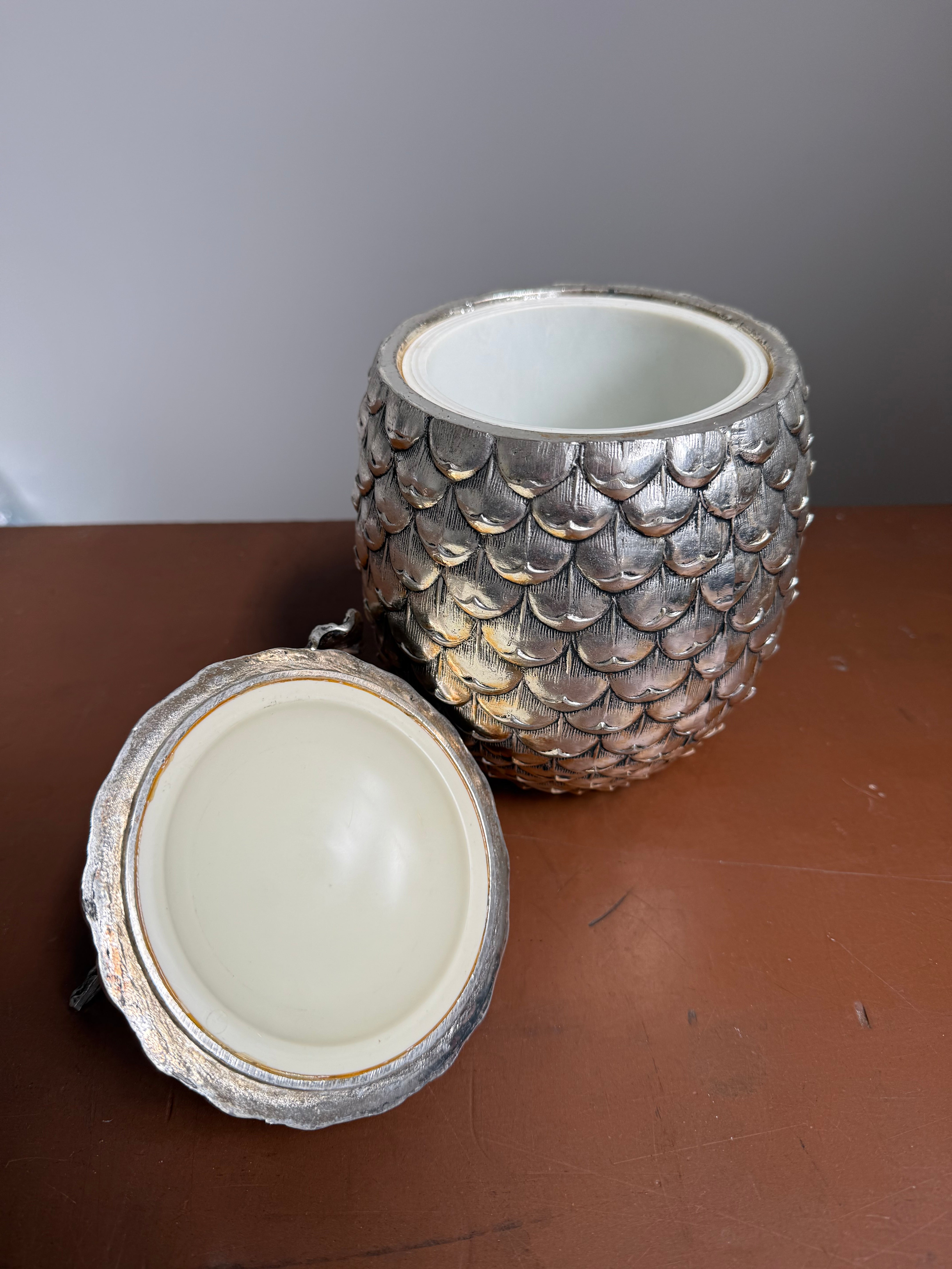 Vintage Italian Acorn Ice Bucket by Mauro Manetti