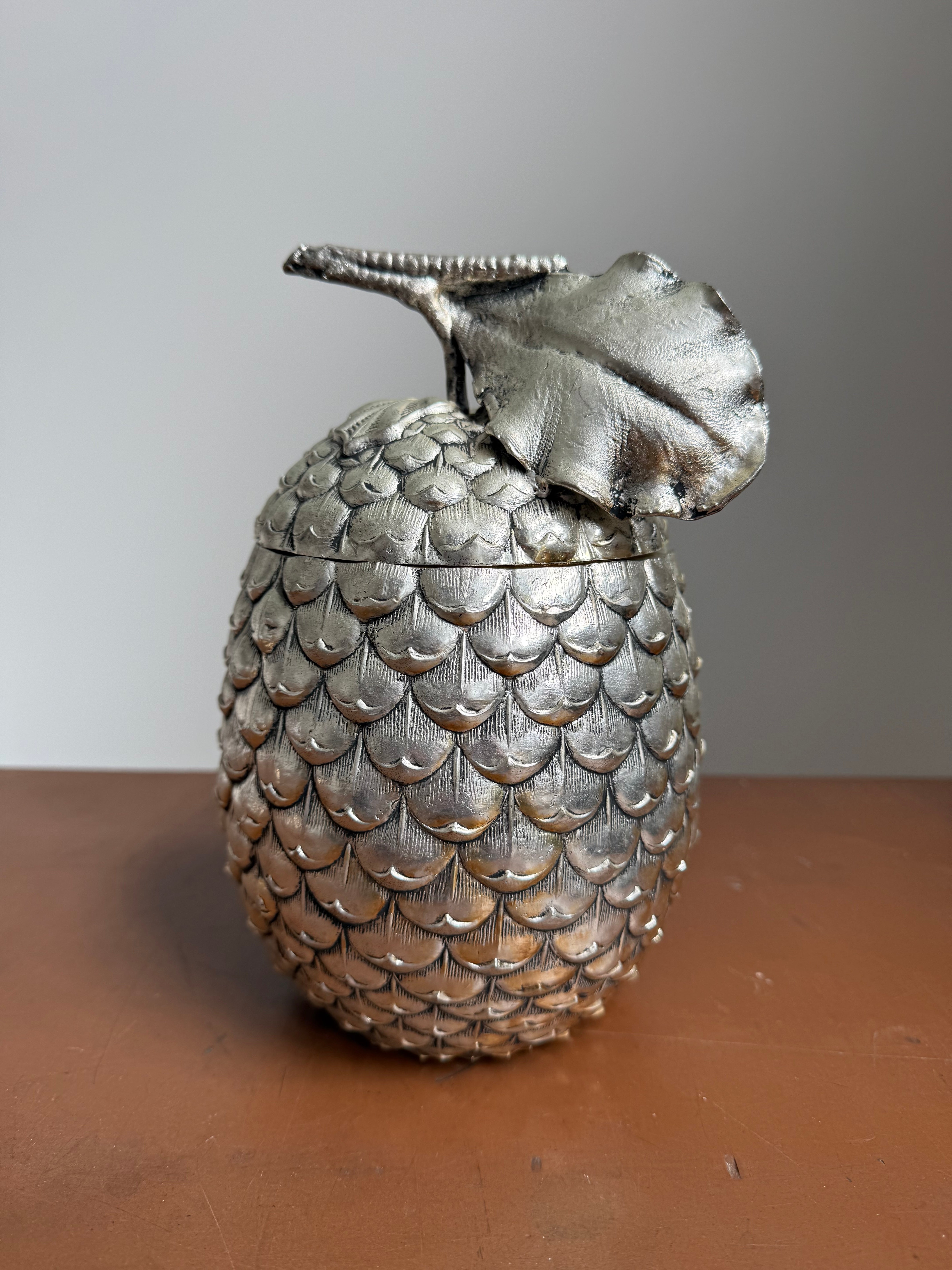 Vintage Italian Acorn Ice Bucket by Mauro Manetti