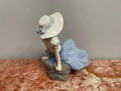 Nao Girl With Bird Figurine | Antique & Vintage | Moonee Ponds Antiques | Australia Wide Delivery