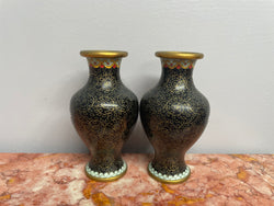 Pair of Vintage Chinese Cloisonne Vases | Antique & Vintage | Moonee Ponds Antiques | Australia Wide Delivery
