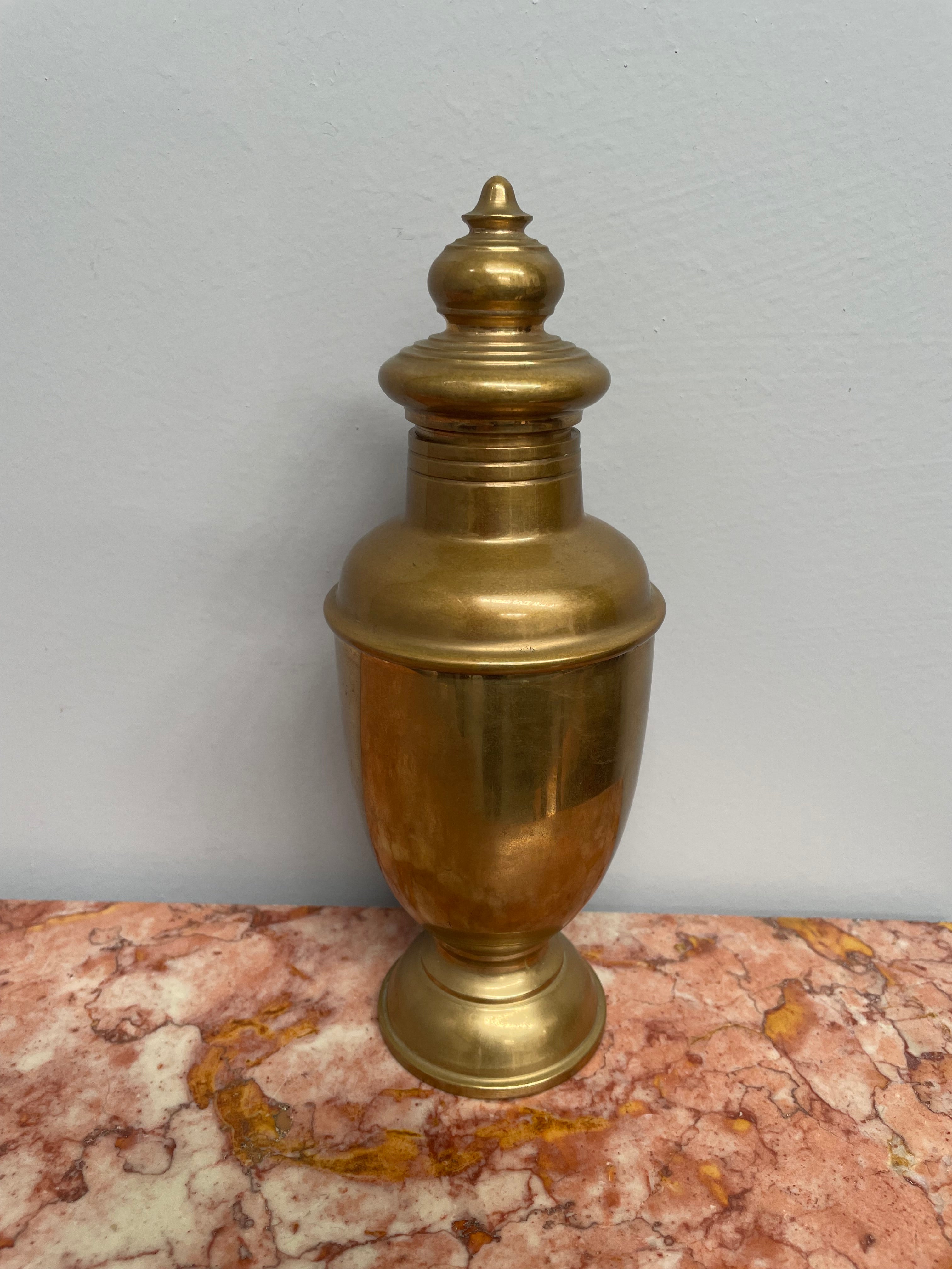 Vintage Brass Cocktail Shaker