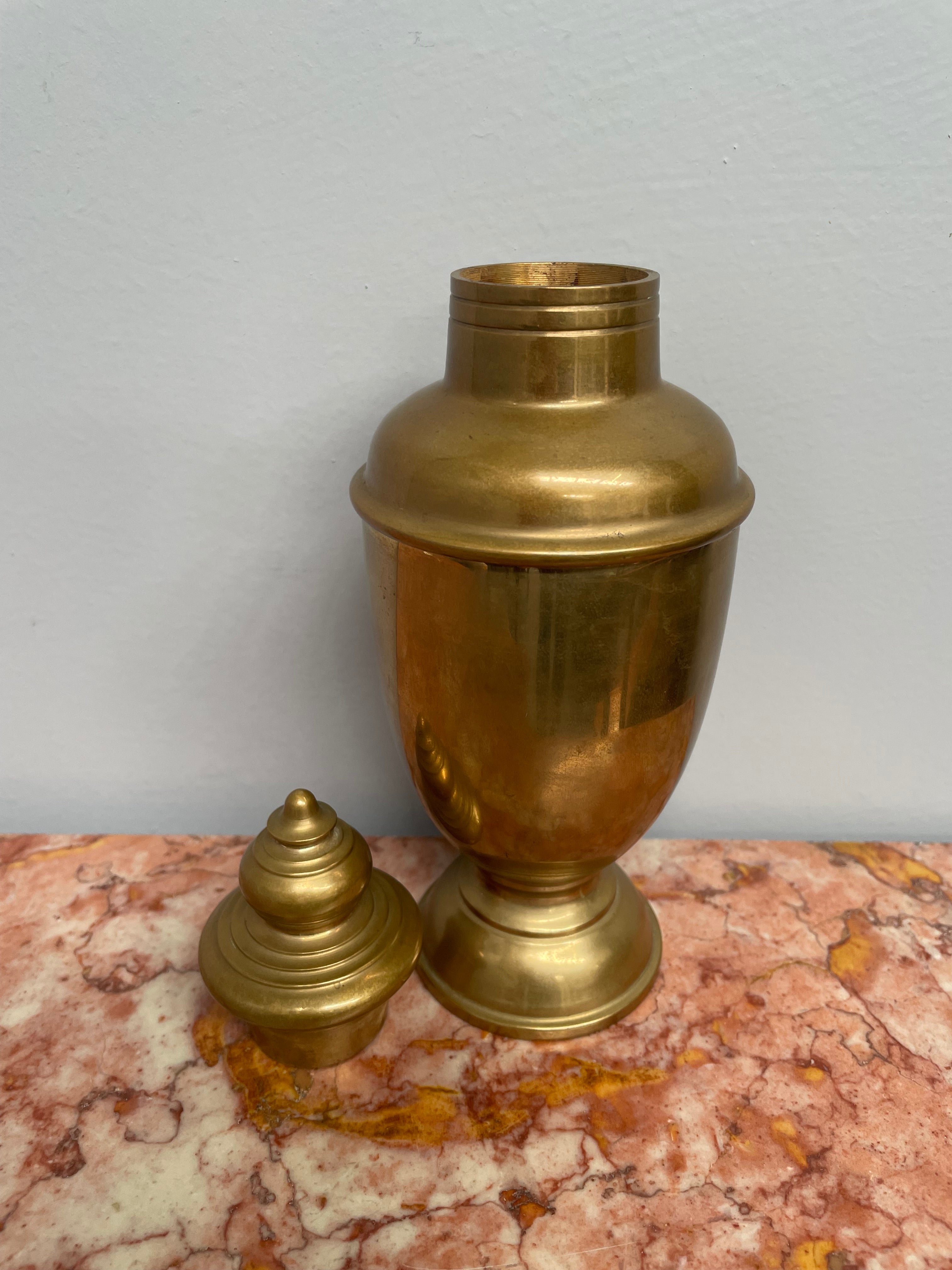 Vintage Brass Cocktail Shaker