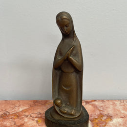 Bronze Statue of Mother and Child