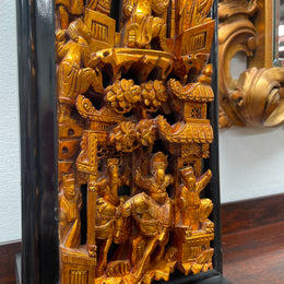 Vintage Japanese Gilt wood Carving