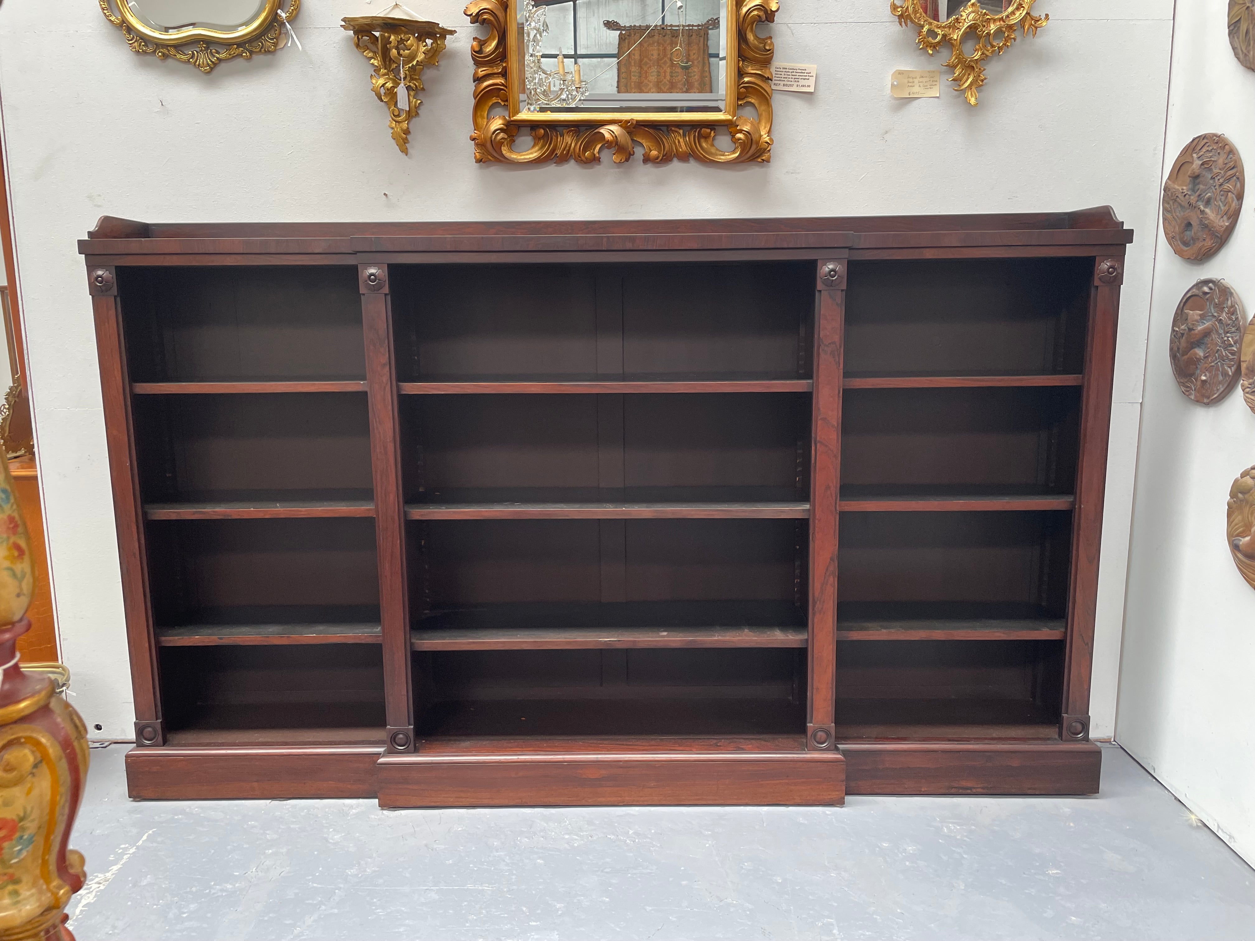 Highly Desirable Rosewood Antique Early 19th Century Free-standing Breakfront Bookcase | Antique & Vintage | Moonee Ponds Antiques | Australia Wide Delivery