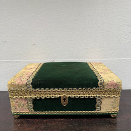 Vintage Tapestry Covered Jewellery Box