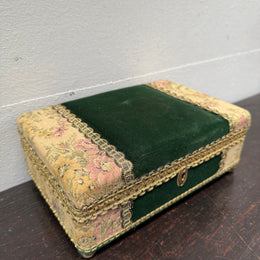 Vintage Tapestry Covered Jewellery Box