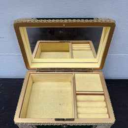 Vintage Tapestry Covered Jewellery Box