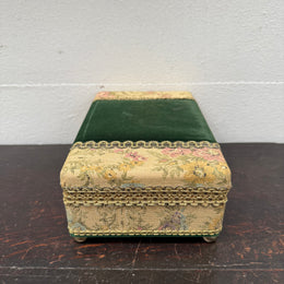 Vintage Tapestry Covered Jewellery Box