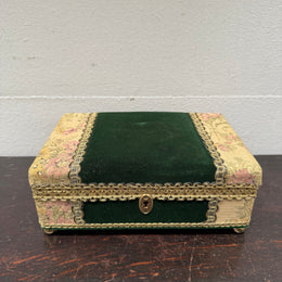 Vintage Tapestry Covered Jewellery Box