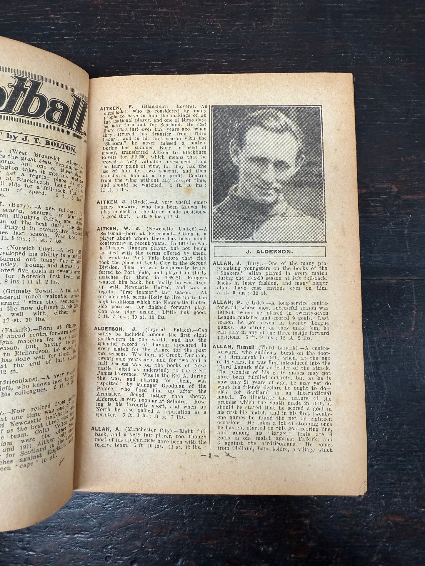 Whos Who in Football Supplement to "The Marvel" Newspaper 1921