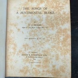 'The Sentimental Bloke' by C.J. Dennis Book 1st Edition