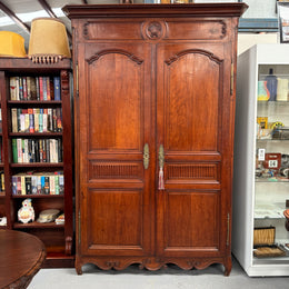 Louis XV Style Fruitwood 2 Door Armoire Circa: 1880.