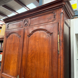 Louis XV Style Fruitwood 2 Door Armoire Circa: 1880.