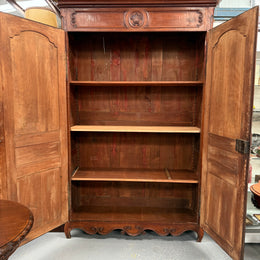 Louis XV Style Fruitwood 2 Door Armoire Circa: 1880.
